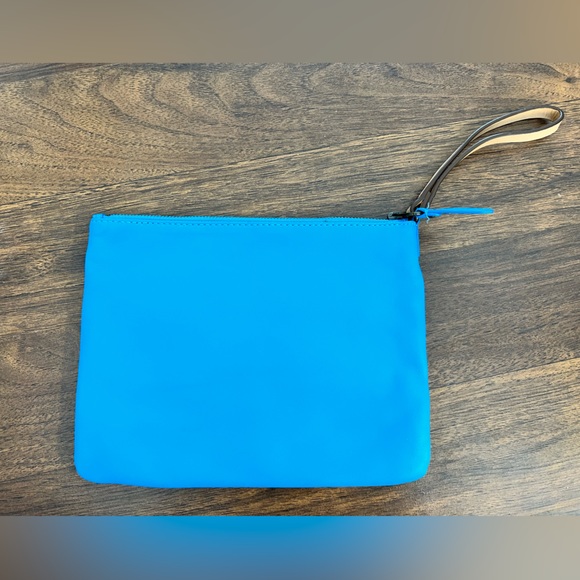 Ann Taylor Blue Leather Wristlet/Clutch - Picture 2 of 4